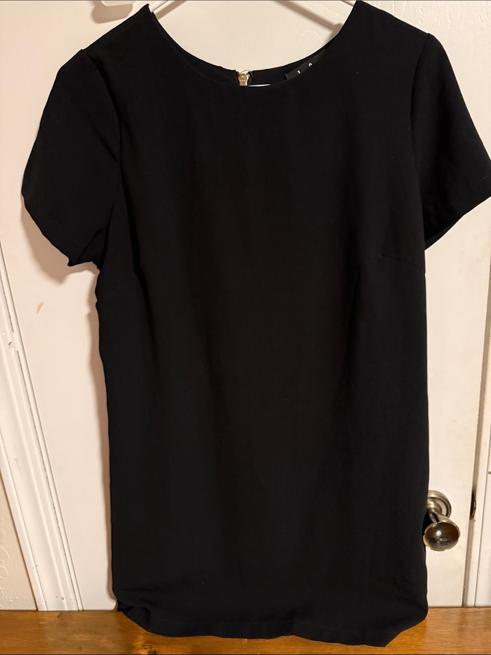 Lulus Black Short-Sleeve Mini Dress